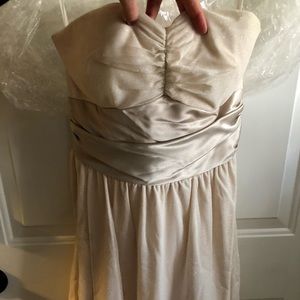 Strapless formal knee length dress